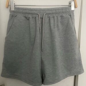 Shein Gray Elastic Waist Shorts
